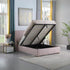 Amelia Plus 5FT Storage Bed - Pink Velvet Fabric